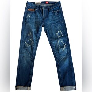 Anthropologie Pilcro and the Letterpress Hyphen Relaxed Straight Distressed Jean
